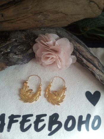 Boucles d'oreilles bohèmes oiseaux dorés