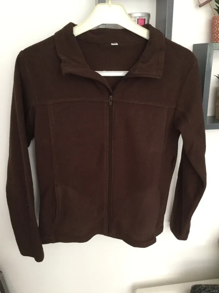 Gilet polaire marron 12 ans