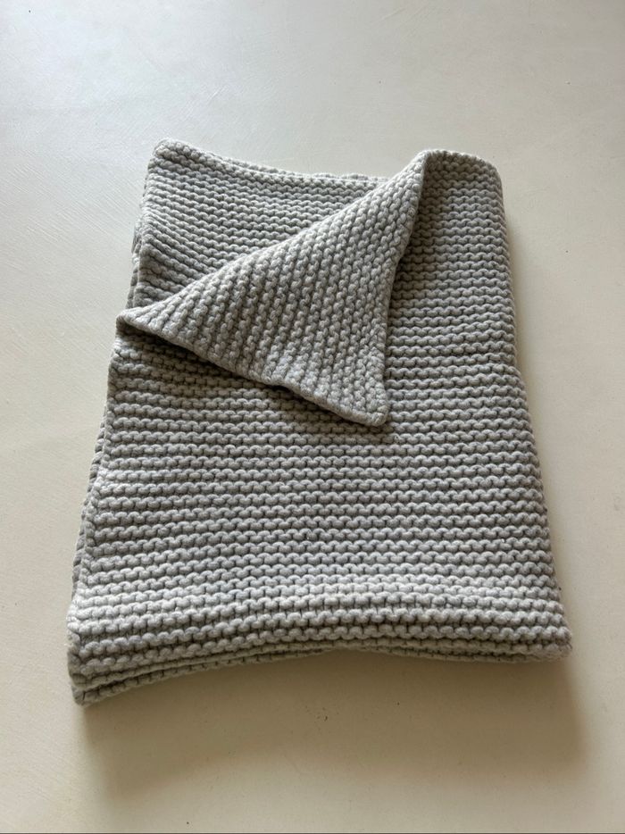 Plaid bébé Cyrillus – Grosse maille en laine (80%) – 63x83 cm - photo numéro 5