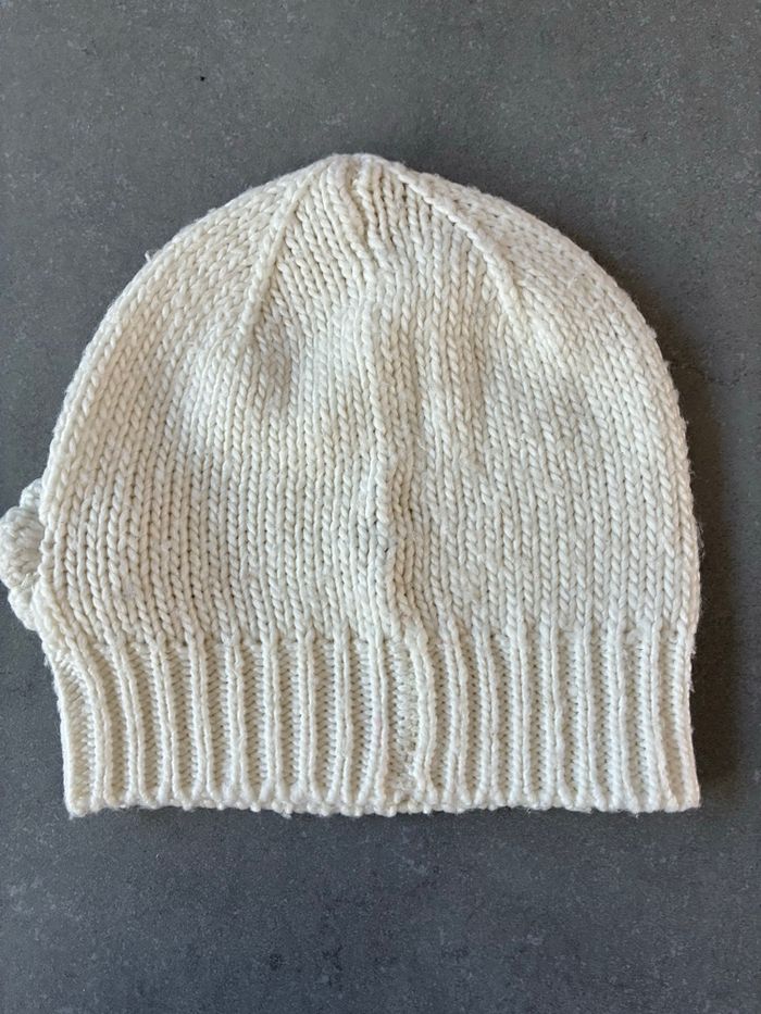 Bonnet hiver fille avec fleur - photo numéro 4