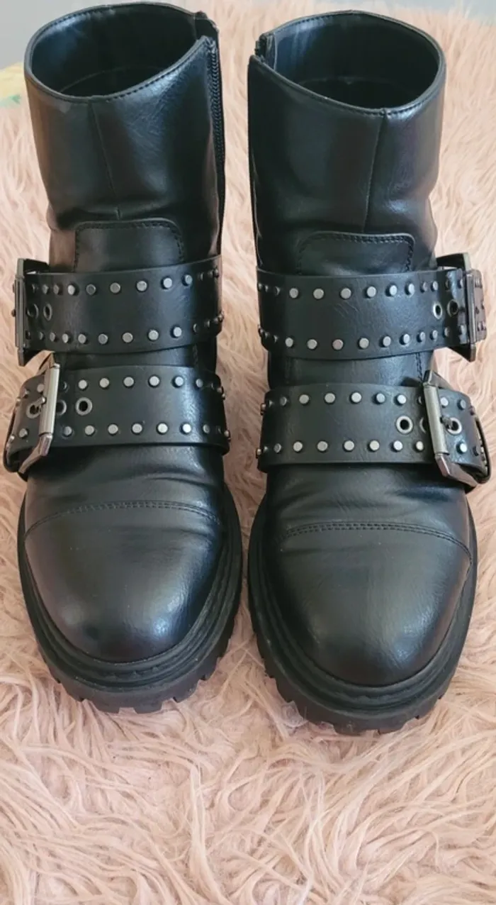 Bottines noires bershka