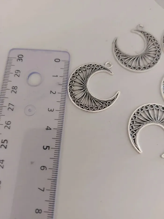 Lot de 10 pendentif demi-lune 3 cm - photo numéro 3