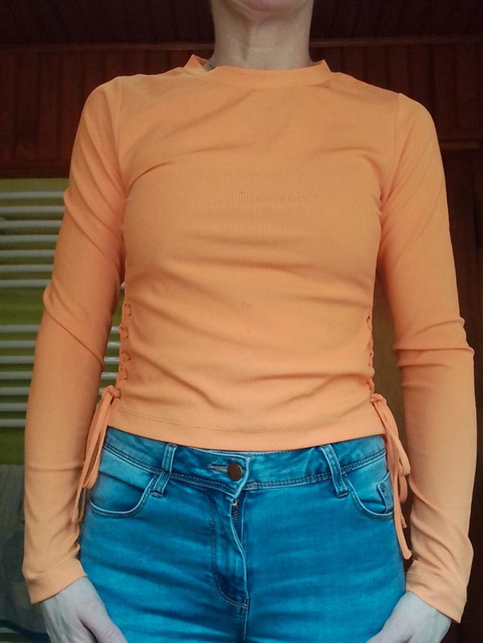 Pull femme croq top orange Pimkie - photo numéro 3