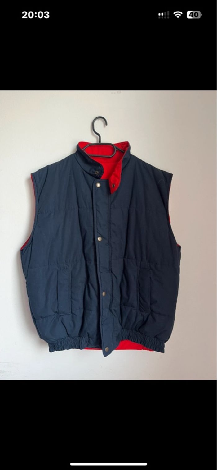 Veste sans manches réversible bleu marine et rouge mixte taille XL garçon et 46 femme - photo numéro 4