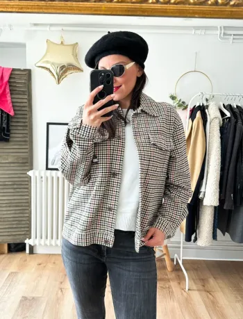 Veste bombers Tommy Hilfiger à carreaux taille 36