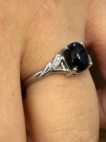 Bague réglable en Onyx noir – Force et protection