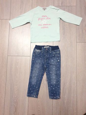 Ensemble 2 pièces. Fille 12 mois. Marque Kimbaloo/ grain de blé
