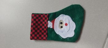 Petite chaussette de Noël motif Papa Noel