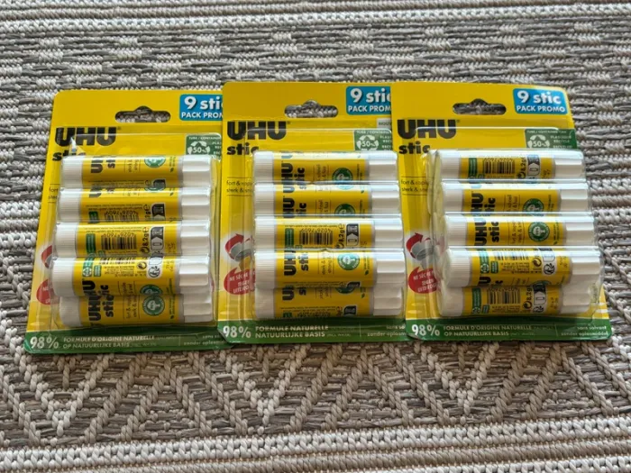 Lot de 3 Colles UHU stic 8,2g x9