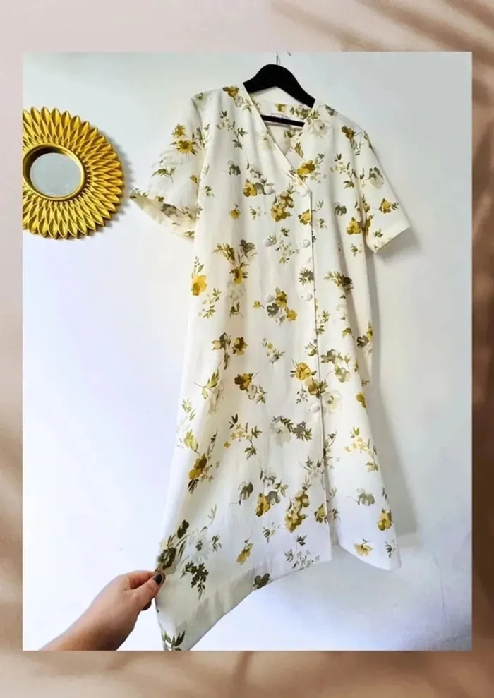 Robe fleurie Pierre Cedric Paris Vintage Taille XL/XXL - photo numéro 2