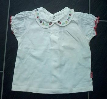 Chemise manches courtes fille 6 mois SM