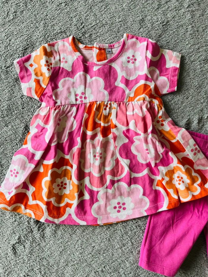Tunique et legging court bébé fille pommette - photo numéro 2