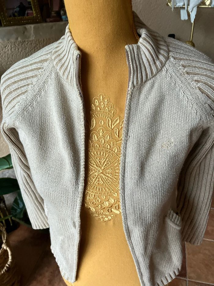 Sergent major gilet taille 8 ans couleur beige - photo numéro 2