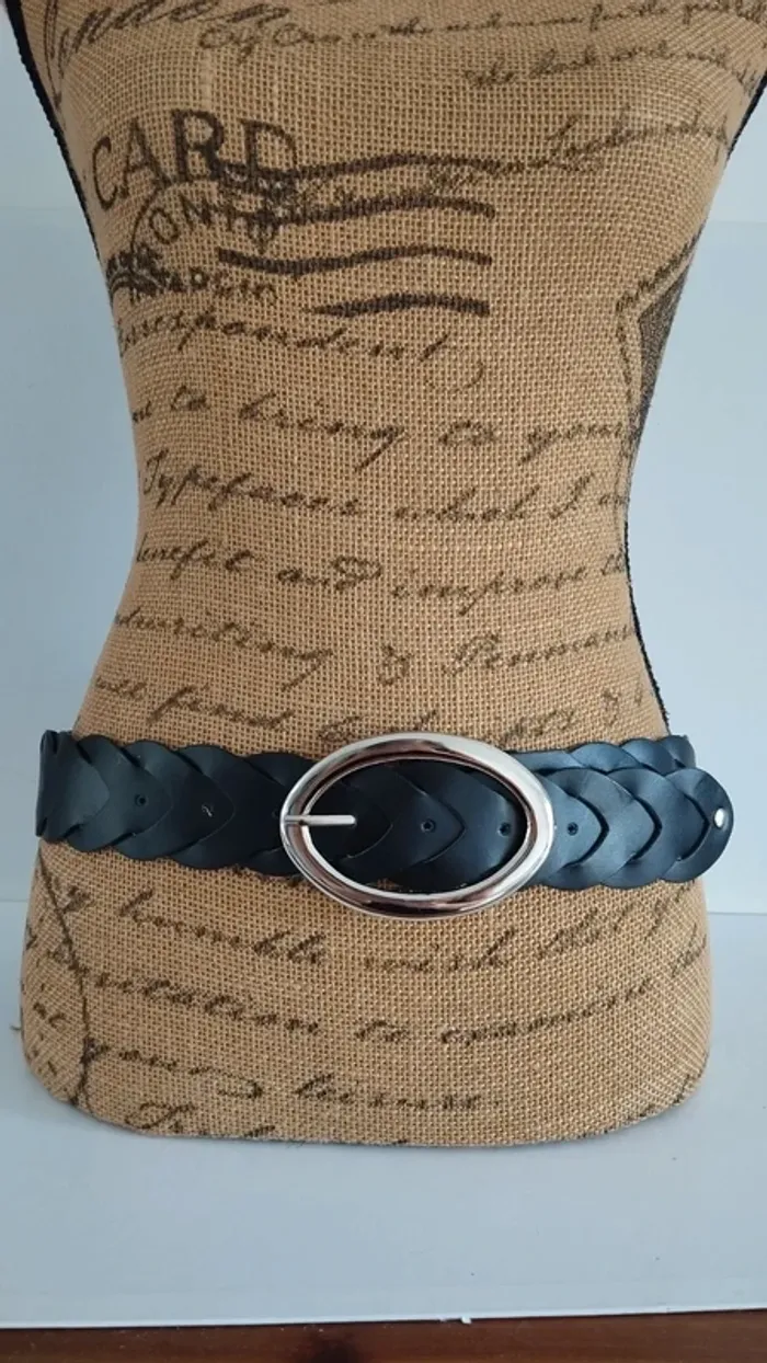 Ceinture noire croisée 90 cm - photo numéro 2