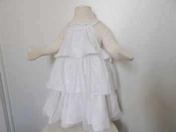 Robe volants blanche - 12 mois