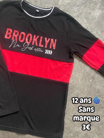 T-shirt 🌀 12 ans 🌀 Sans marque