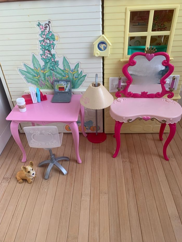 Barbie desk & chair bedroom playset barbie vintage - photo numéro 2