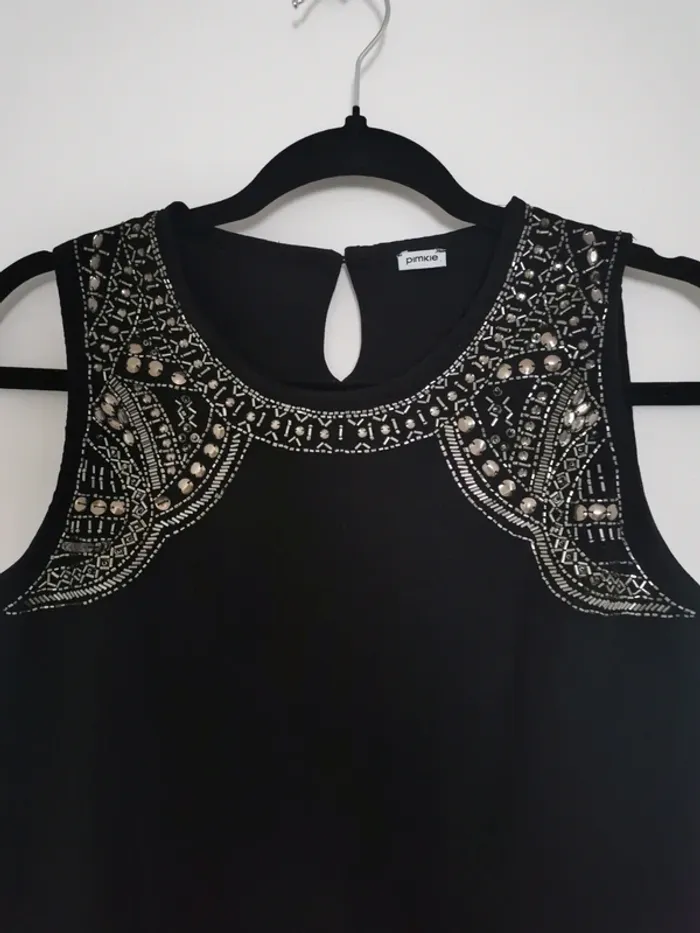 Débardeur Pimkie noir perles - photo numéro 2