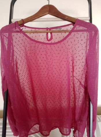 Blouse voile fushia t 42