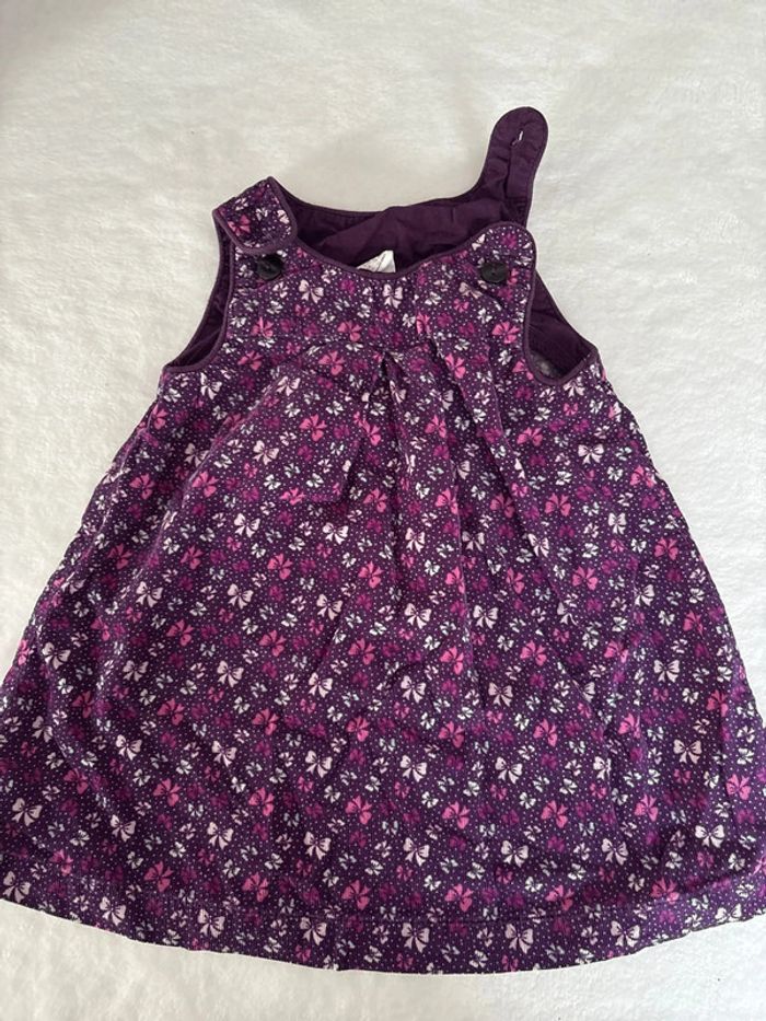 Robe violet noeud noeud 18 mois