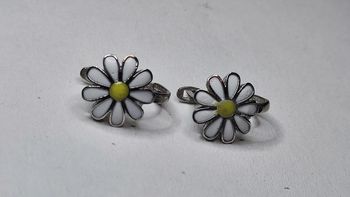 Petites boucles marguerite argent 925