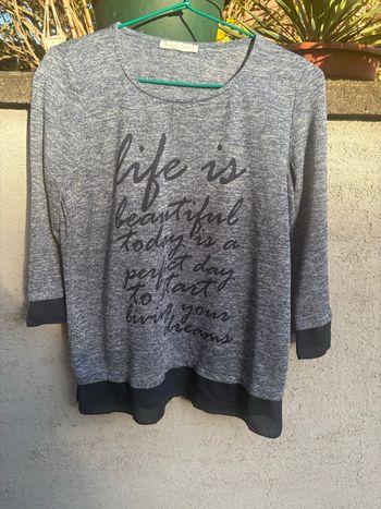 Haut gris manche 3/4