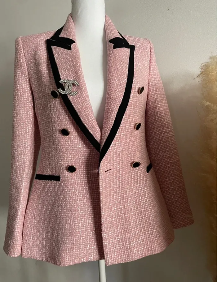 Veste blazer tailleur Zara tweed taille S - photo numéro 5