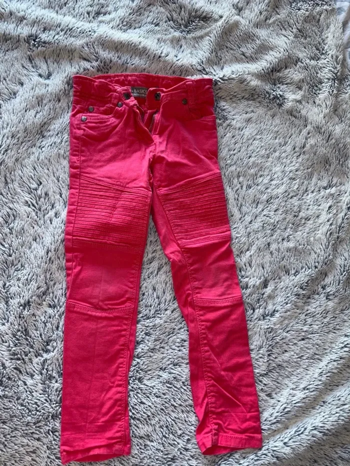Pantalon basic rose enfant