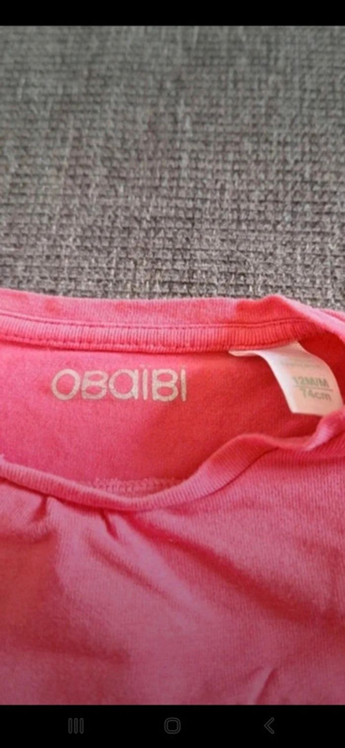 T-shirt Okaïdi 12mois 74cm 👻 - photo numéro 3