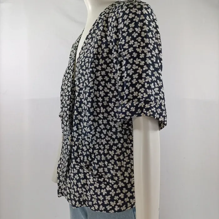 Ensemble vintage fleuri Paris 100 % viscose, jupe midi et veste boutonnée Betty Barclay 42 A1134 - photo numéro 11
