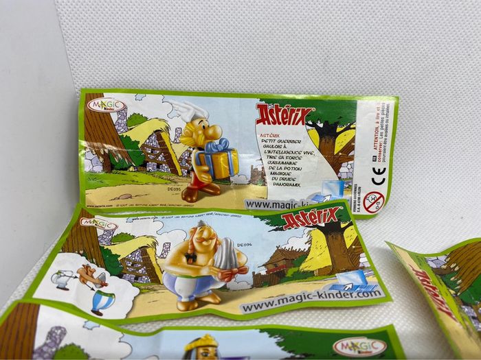 Lot de 5 surprises kinder Astérix 50ans dont asterix a tête droite DE095. Et leurs papiers - photo numéro 6