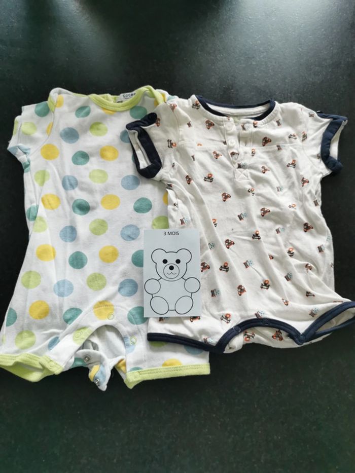 Lot 2 combinaisons été 3 mois