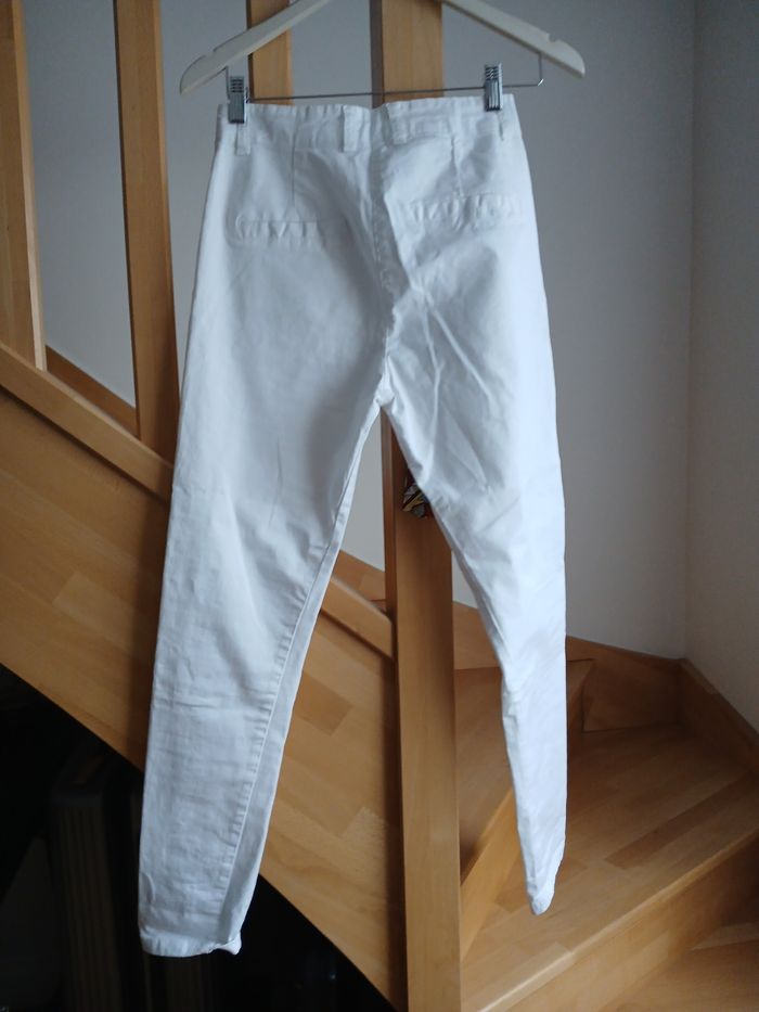 Pantalon blanc avec ceinture femme taille 36 - photo numéro 4