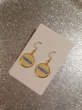 Boucle d'oreille Ricard