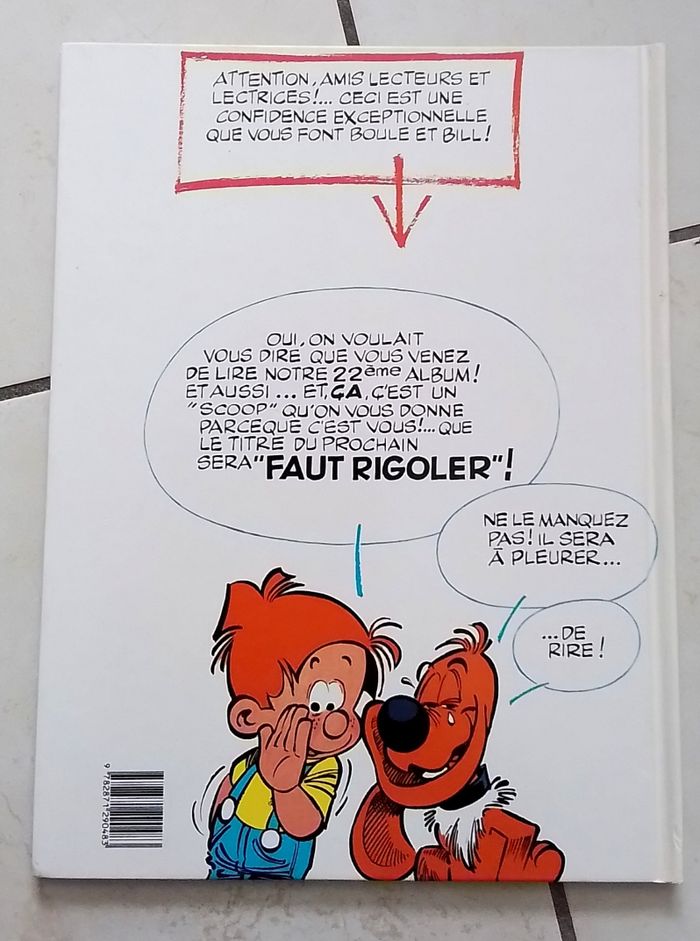 BD numéro 22 Boule et Bill - photo numéro 2
