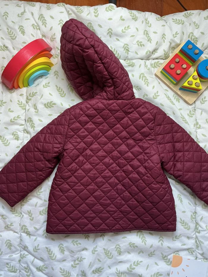 doudoune à capuche couleurs prune 12 mois bout'chou - photo numéro 6