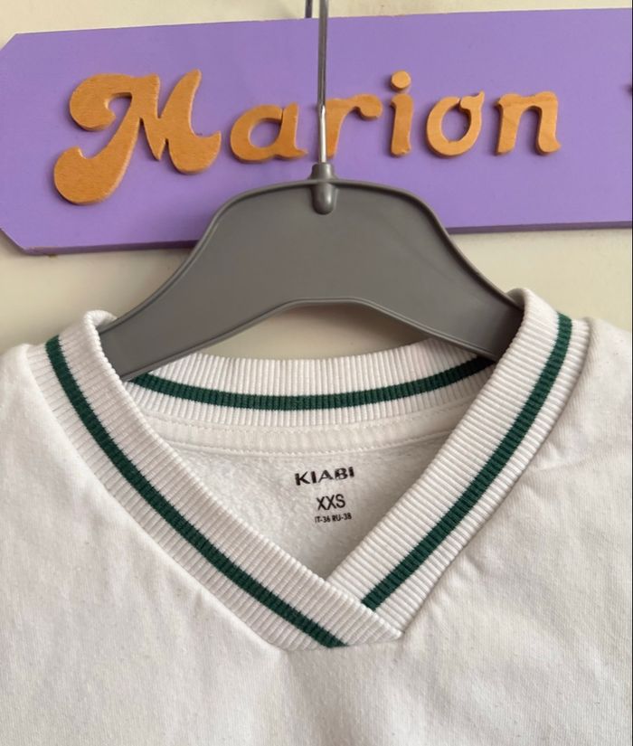 Pull blanc à motifs San Francisco, taille XXS, marque Kiabi - photo numéro 2