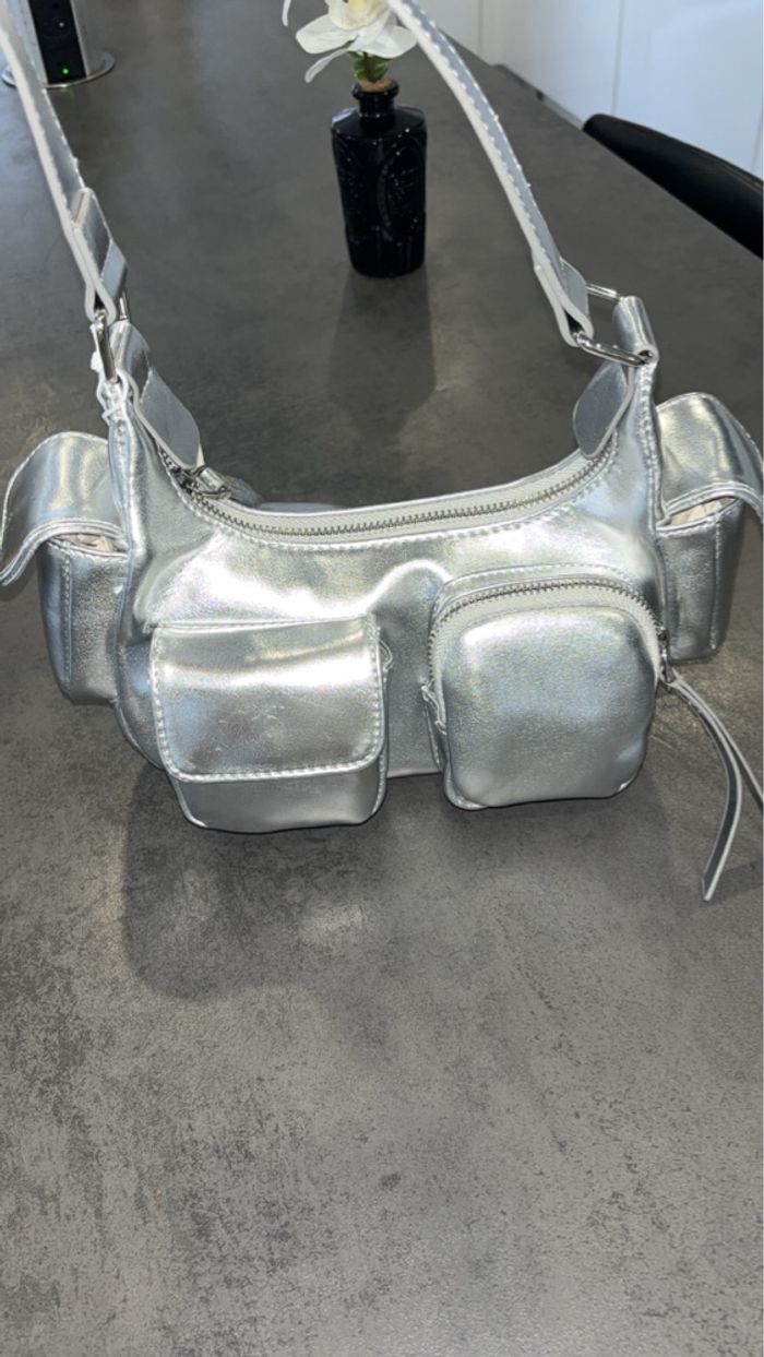 Sac Cargo Métallisé - Tendance Y2K - photo numéro 2