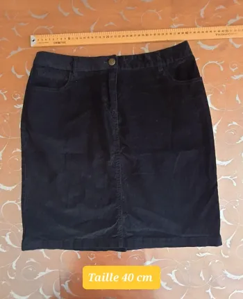 Jupe velours noire