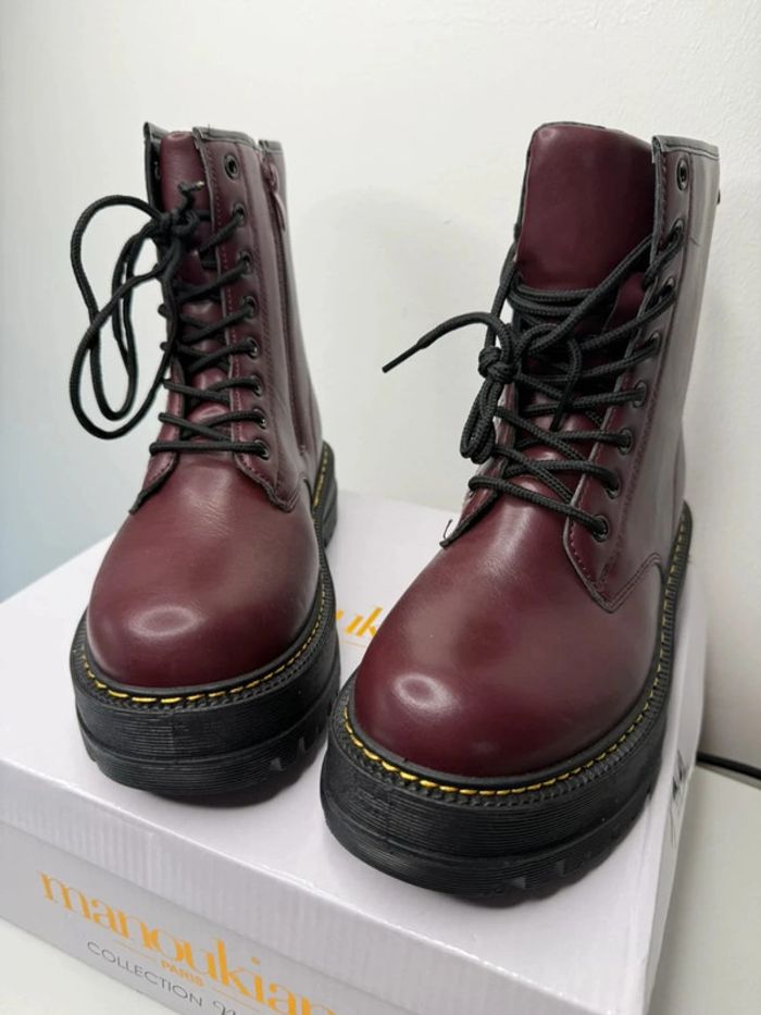 🌹 Magnifique Bottines Bordeaux / taille 38 🌹 - photo numéro 3