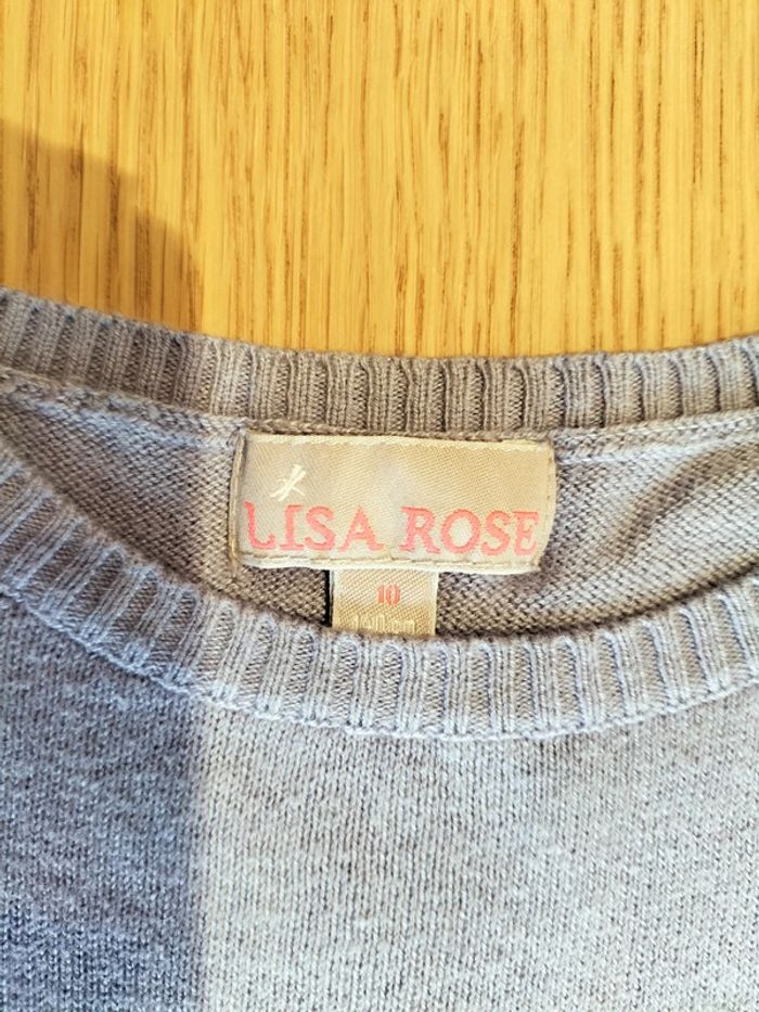 Pull tunique - manches courtes - Lisa rose - 10 ans - photo numéro 3