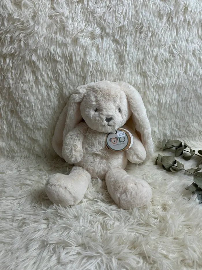 Peluche lapin blanc OB design