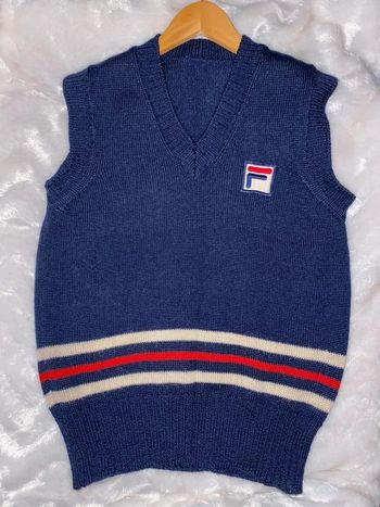 Pull sans manches fila vintage à noter défauts