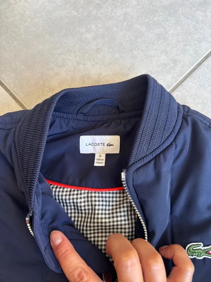Bombers Lacoste bleu marine 8ans - photo numéro 2