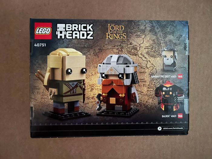 Lego Brick Headz LOTR 40751 - Legolas et Gimli (neuf et scellé) - photo numéro 2