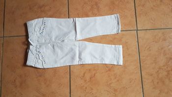 Pantalon fin fille 18 mois blanc Orchestra
