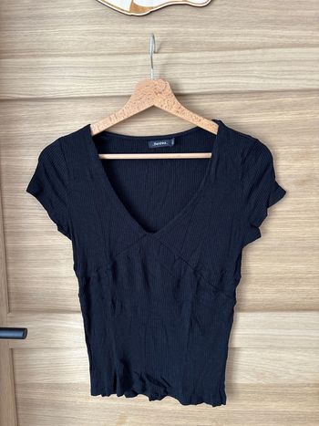 T-shirt noir court