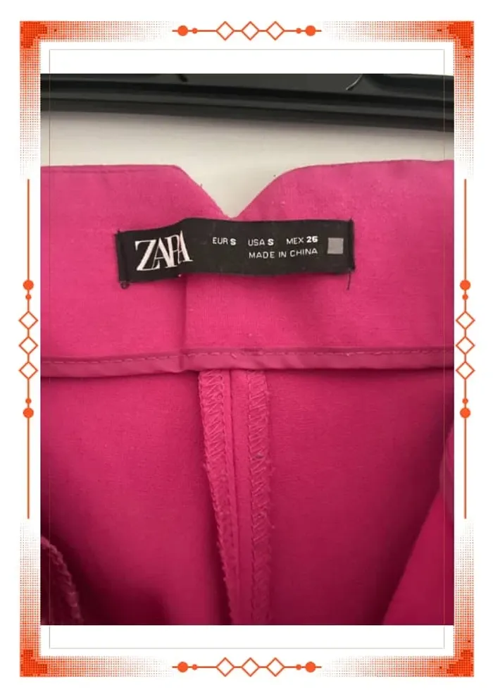 Pantalon rose Zara 36 S - photo numéro 5