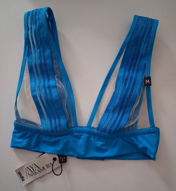 Soutien-gorge sans baleines bleu turquoise - photo numéro 1