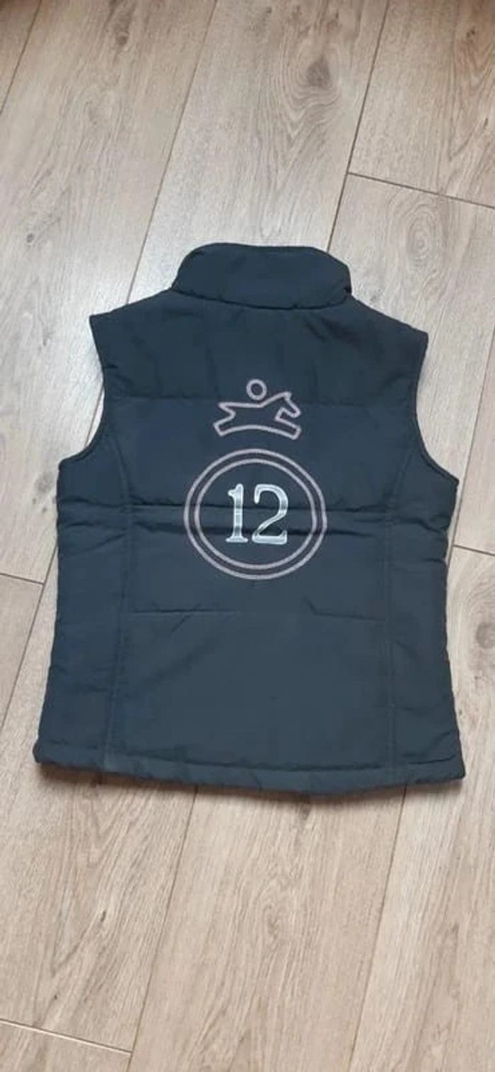 Veste sans manches / blouson sans manches équitation grise & rose horse riding 8 ans en parfait état - photo numéro 2